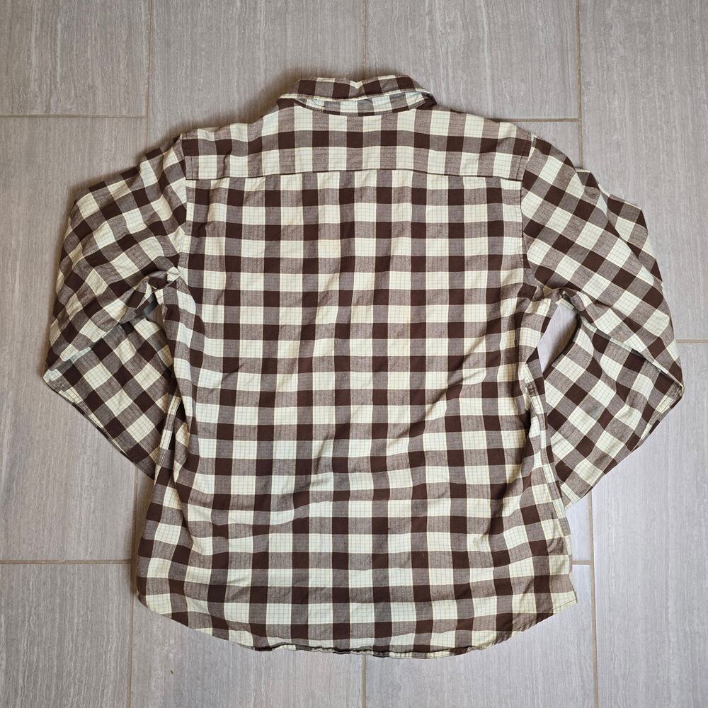 Paul Frank Men’s Long Sleeve Dress Shirt XLarge XL Plaid Brown White Y2K - Picture 4 of 6